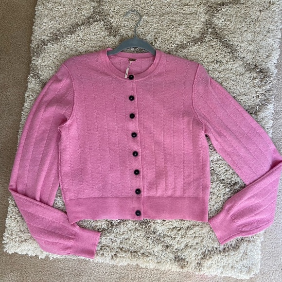 Free People | Sweaters | Free People Prairie Pink Cardigan New With Tags |  Poshmark